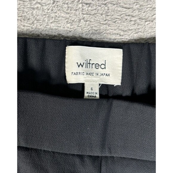 Wilfred Pants Women’s Size 6 Black Straight Leg Pleated Ankle Straight Pull On - Picture 7 of 12